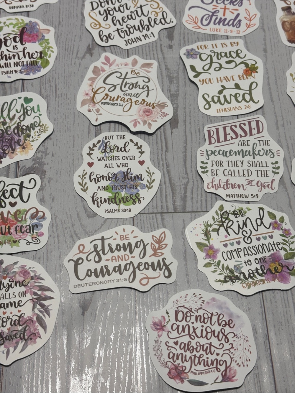 Inspirational Scripture Stickers Pack of 50 - Floral Multicolor - Picture 5 of 11